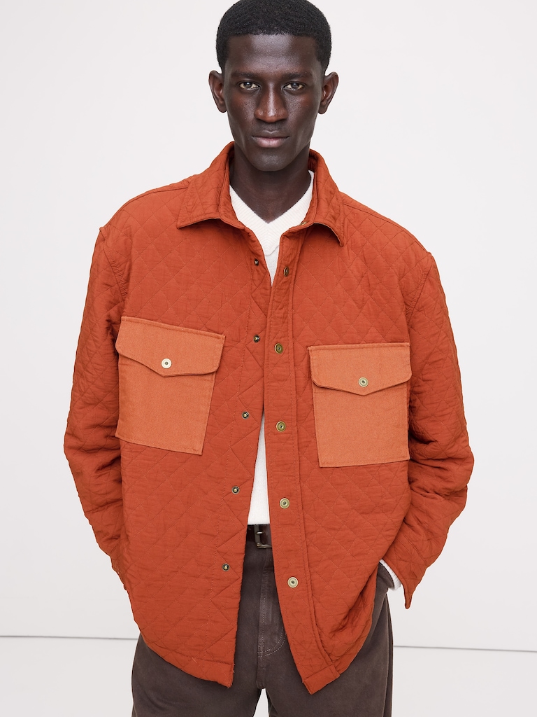 Loose-Fit Quilted Overshirt