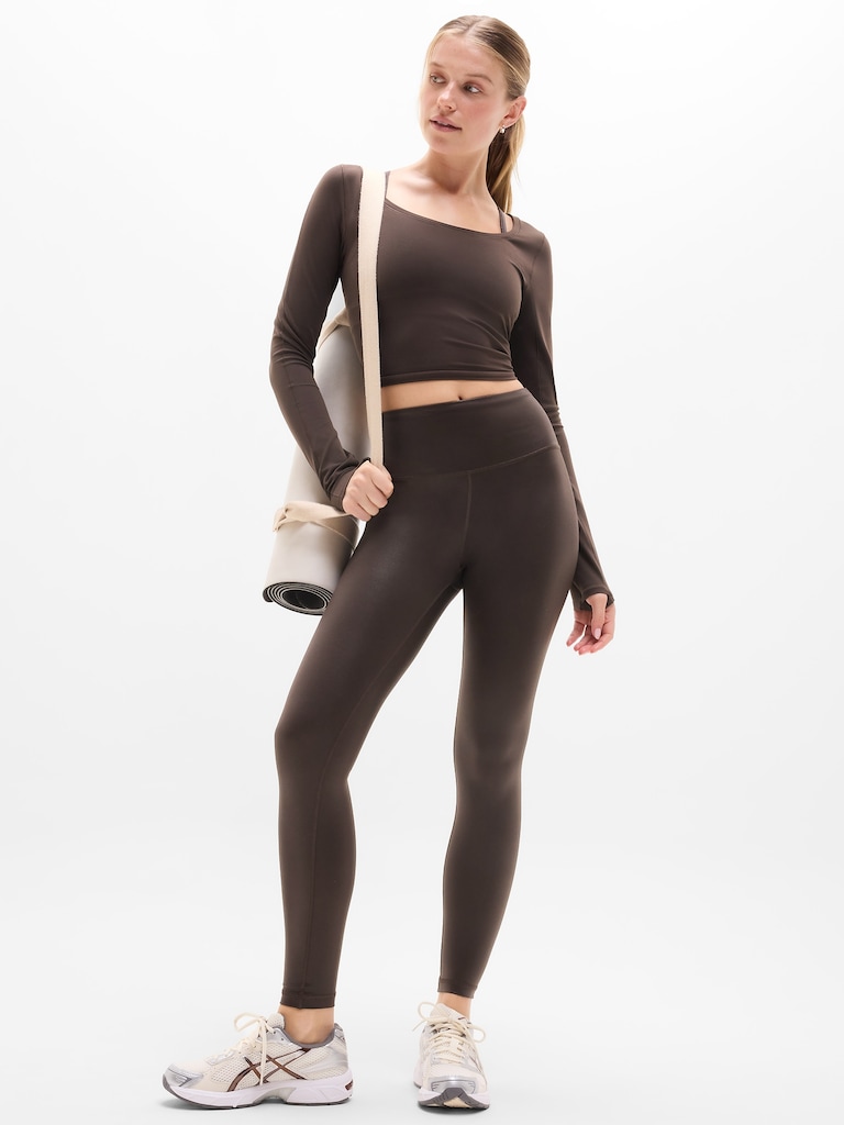 Elation High Rise Matte Foil Shine 7/8 Legging