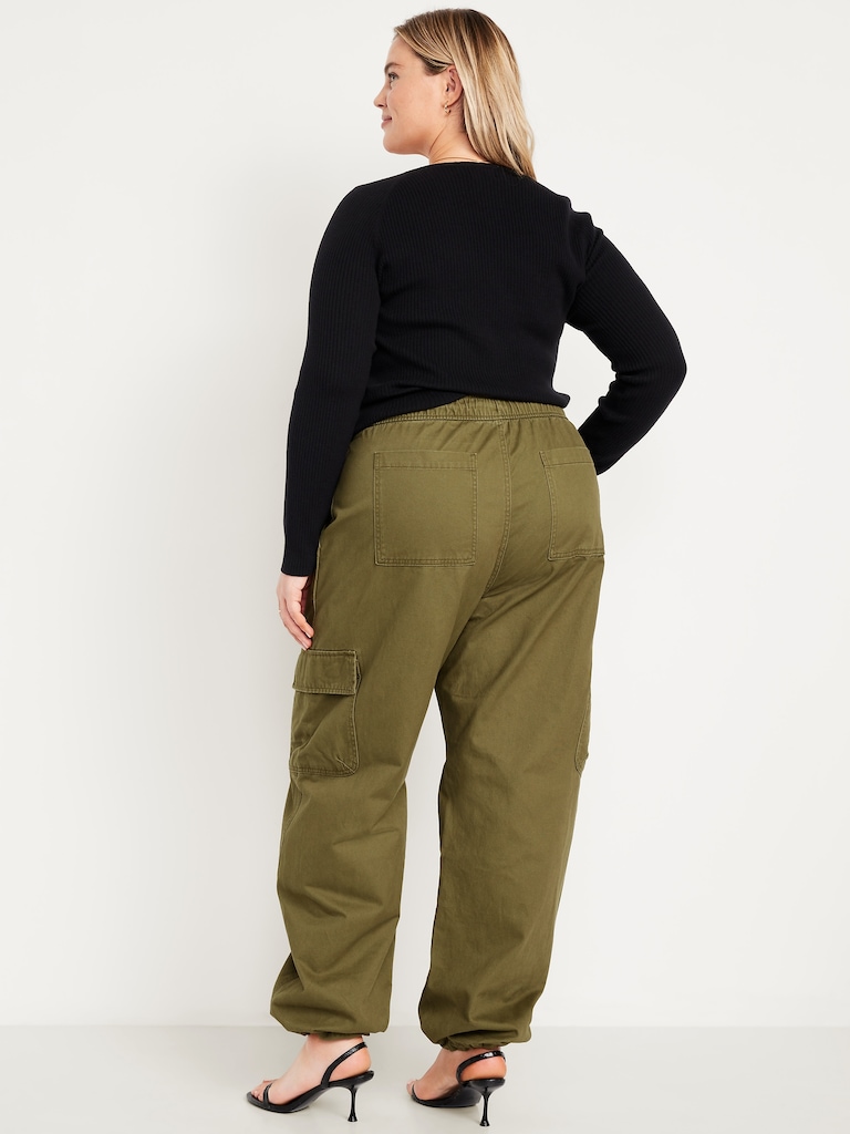 Pantalon coupe baril à taille élastique