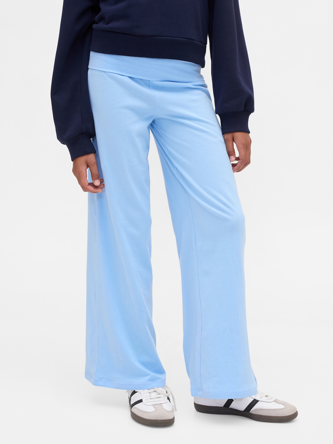 Kids Wide-Leg Foldover Leggings