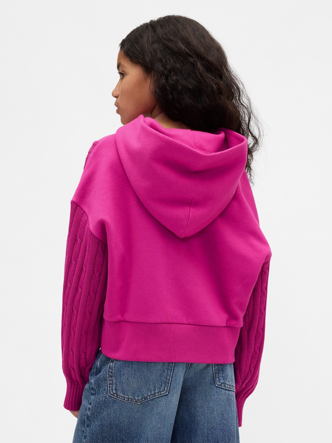 Kids VintageSoft Mixed Media Hoodie