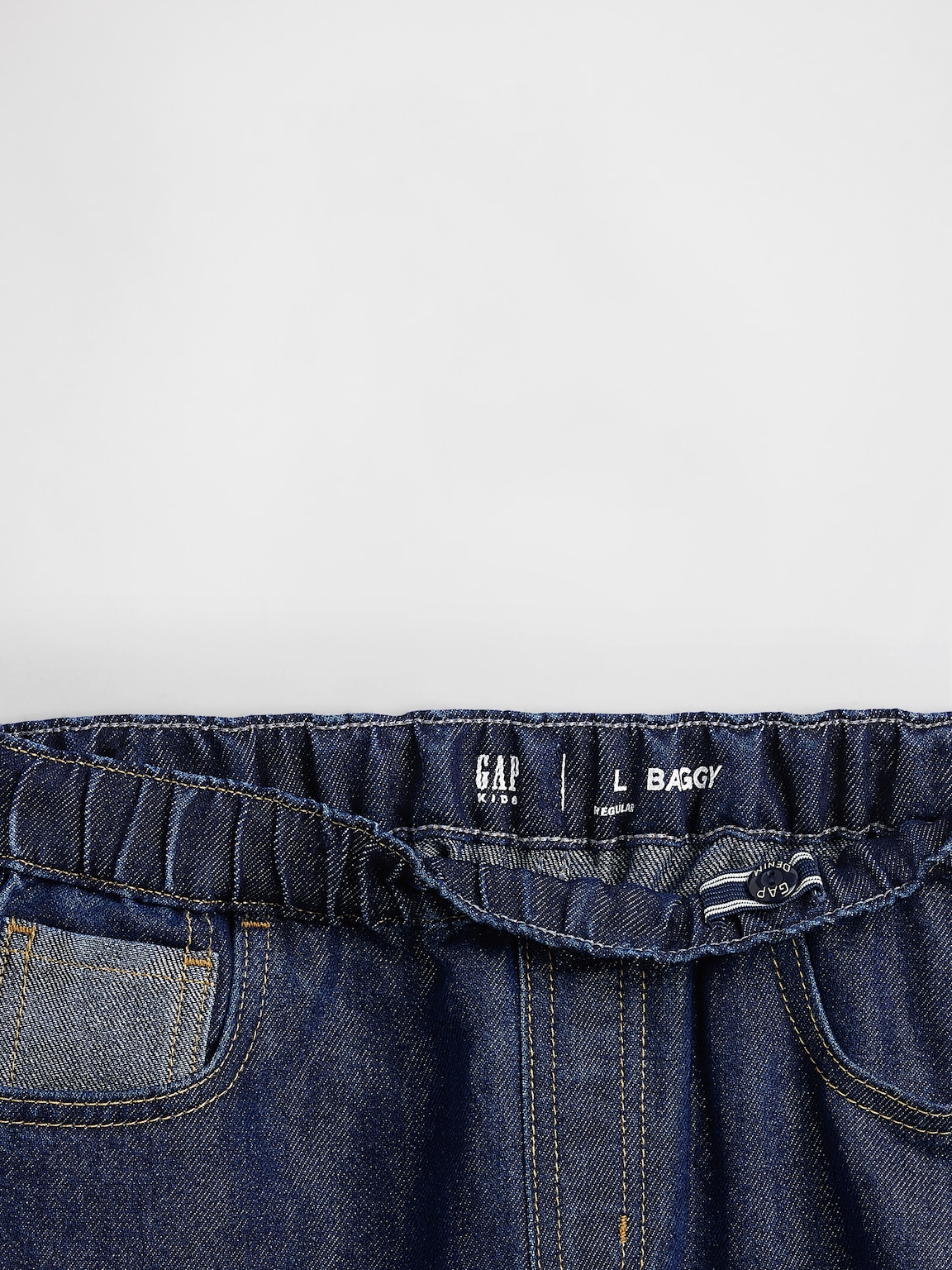 Kids Low Rise Baggy Metallic Jeans