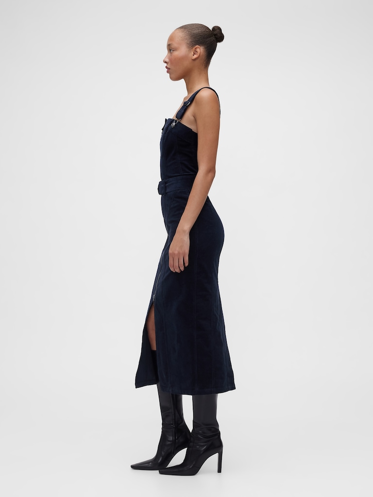 GapStudio Corduroy Belted Midi Dress