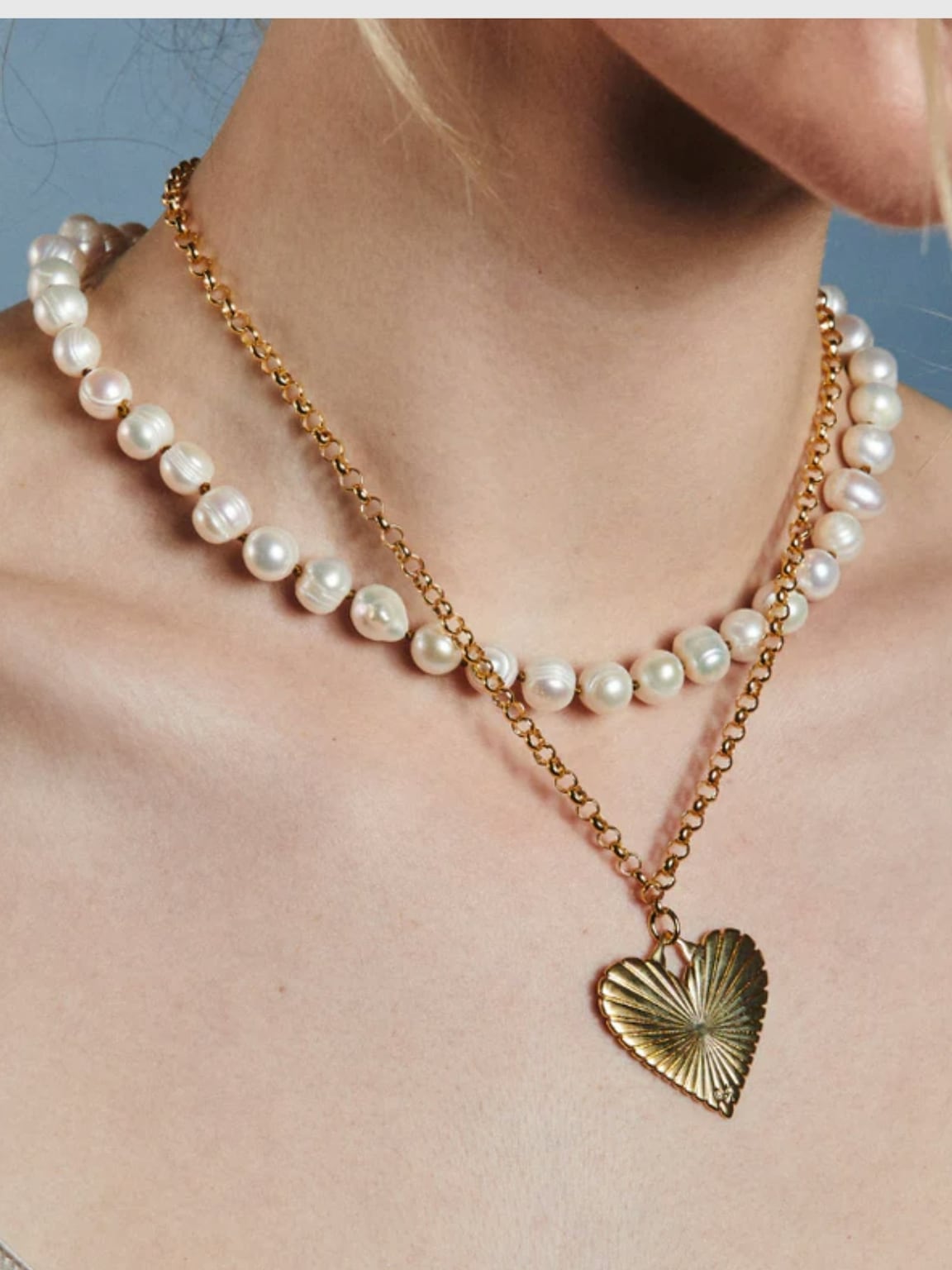 HART Ribbed Heart of Gold Necklace