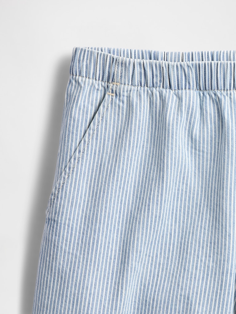 Mid Rise Easy Denim Boxer Shorts