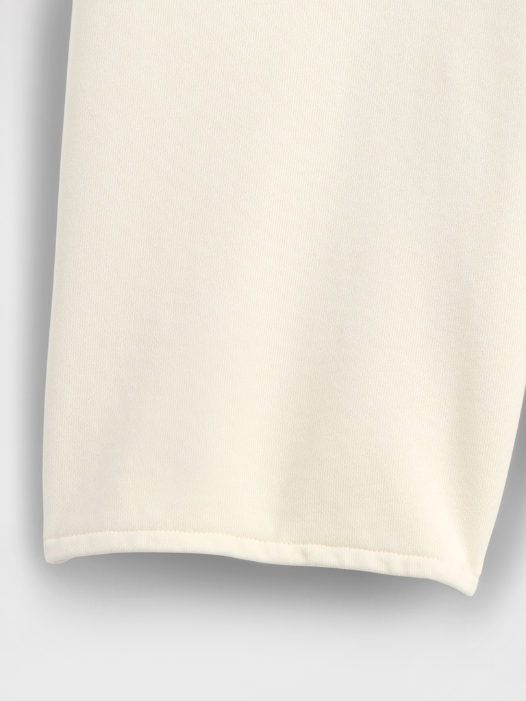 11" Mid Rise French Terry Denim Longline Shorts