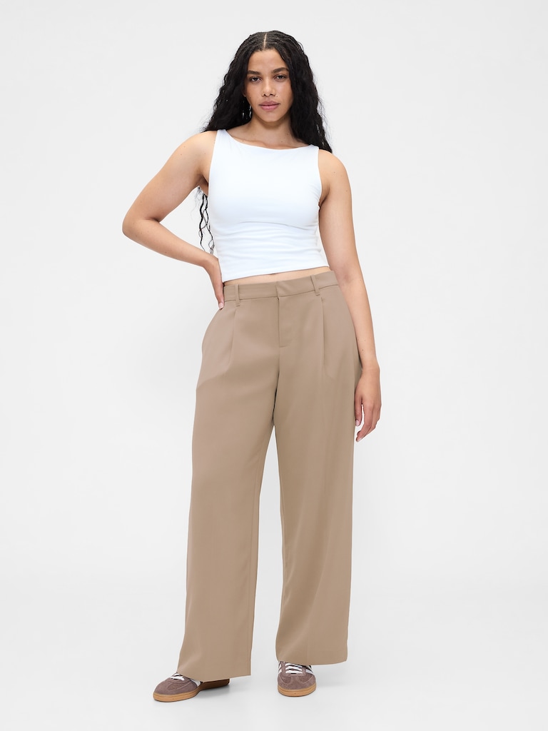 365 Low Rise Pleated Wide-Leg Trousers