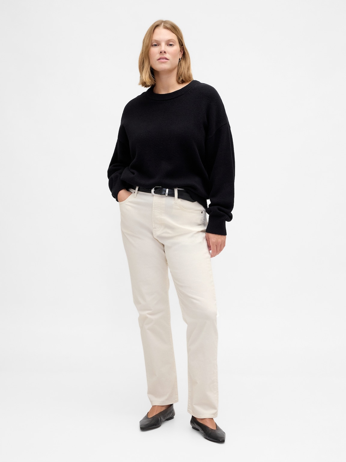 High Rise Corduroy '90s Slim Straight Pants