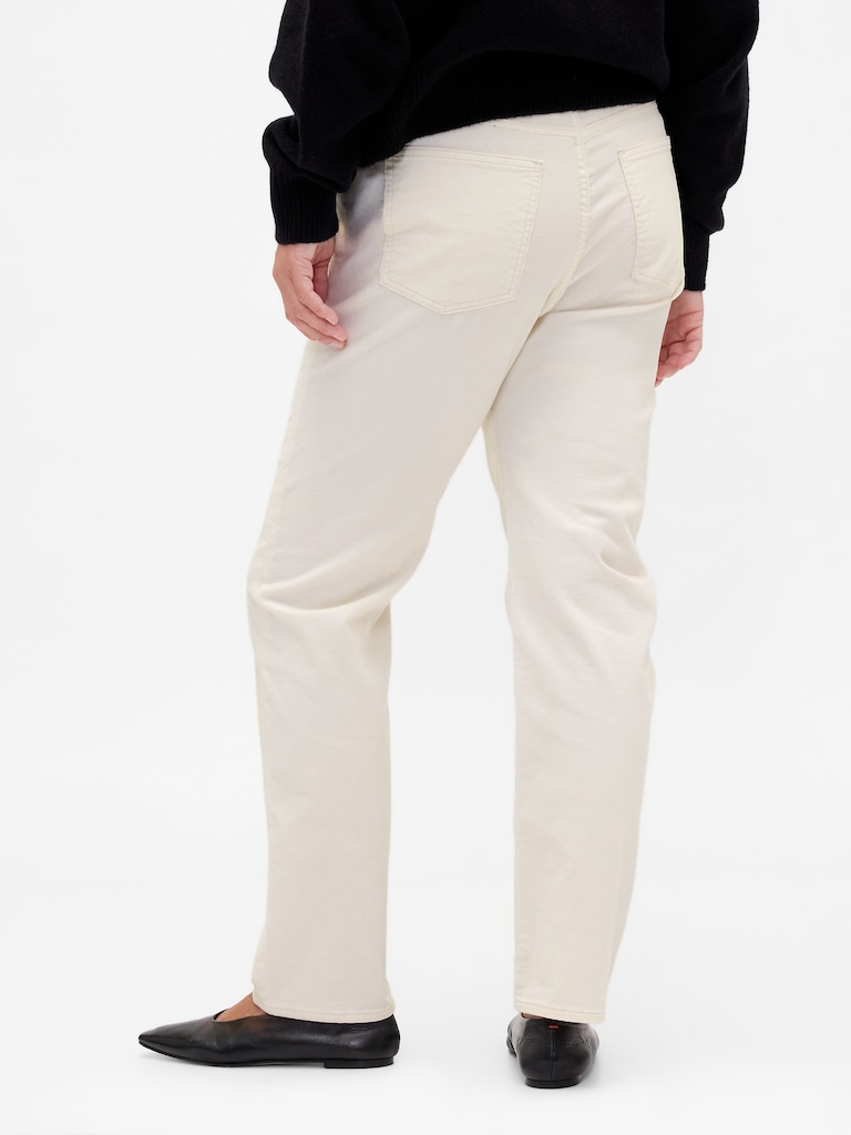 High Rise Corduroy '90s Slim Straight Pants
