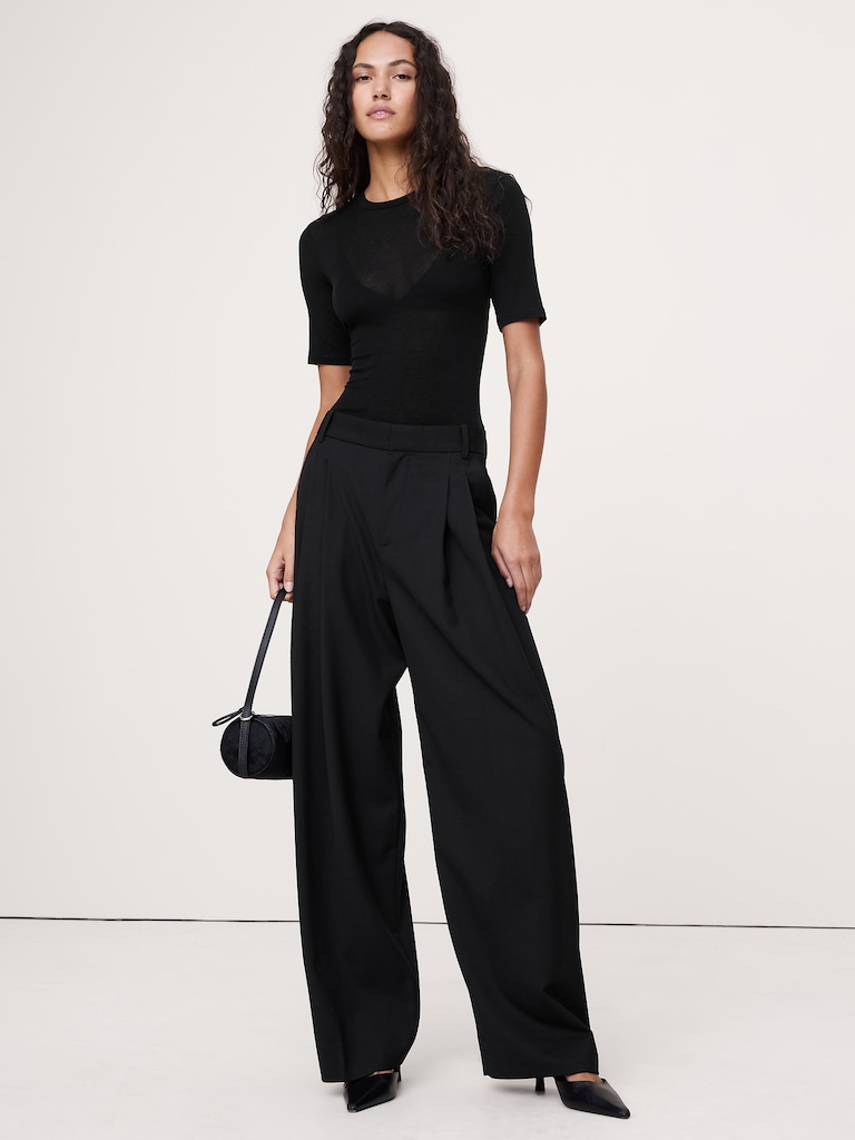 Sheer Lyocell-Wool Crew-Neck T-Shirt