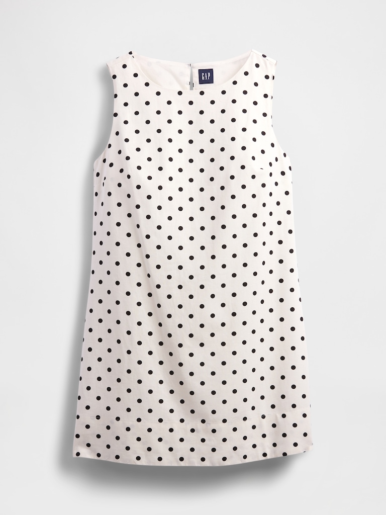 Linen-Blend Mini Shift Dress