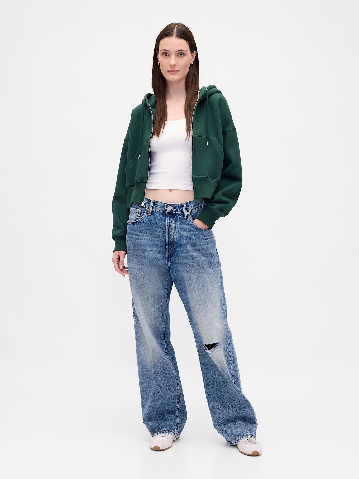 VintageSoft Wedge Zip Hoodie