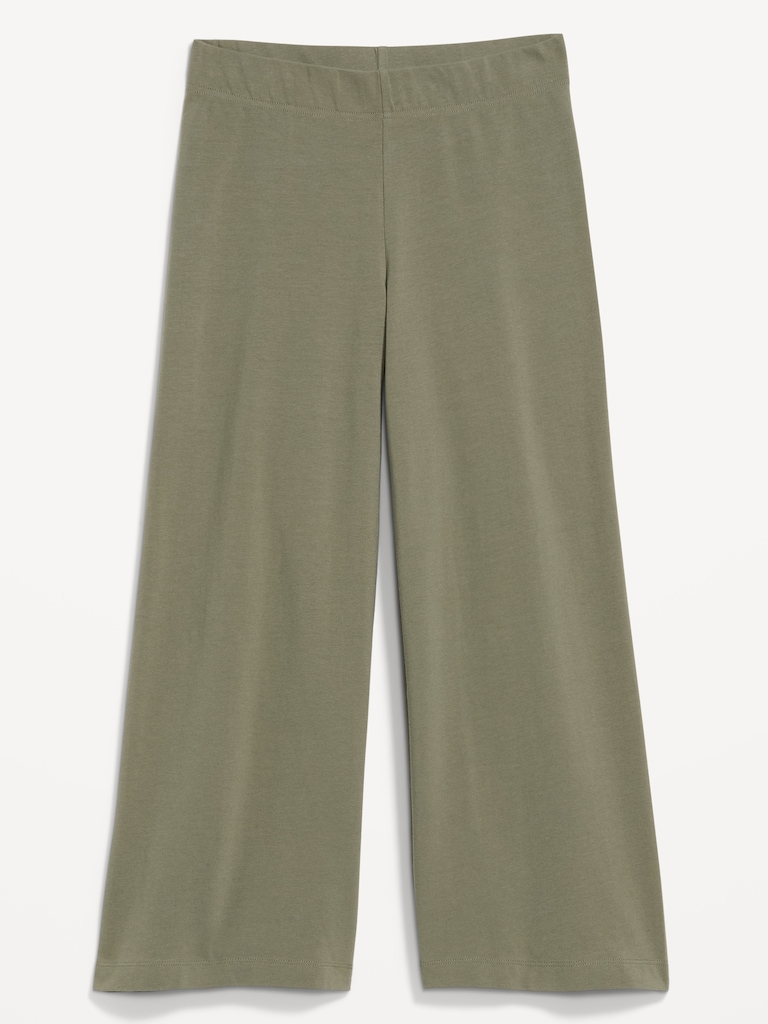 High-Waisted Fashion Wide-Leg Cropped Leggings