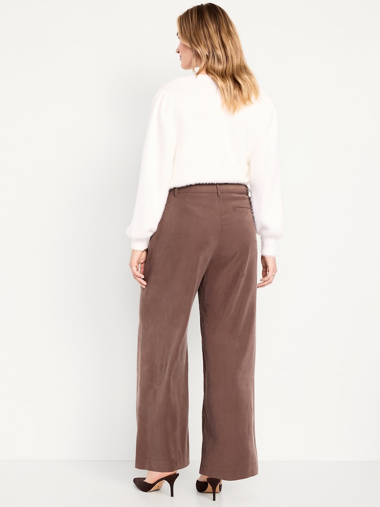 Extra High-Waisted Drapey Trouser Super Wide-Leg Pants