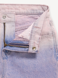 High-Waisted Ombré Baggy Wide-Leg Jeans for Girls
