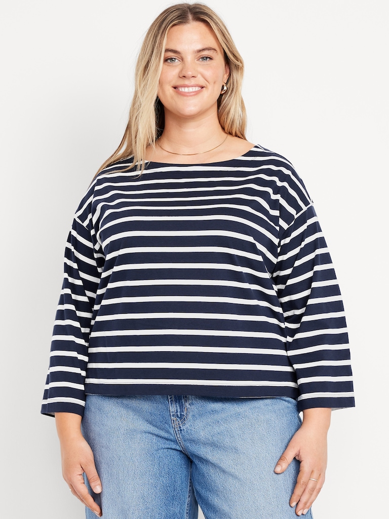 Long-Sleeve Mariner Loose T-Shirt