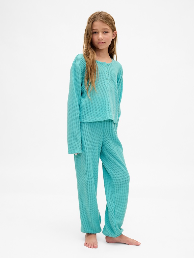 Kids Recycled Waffle PJ Set