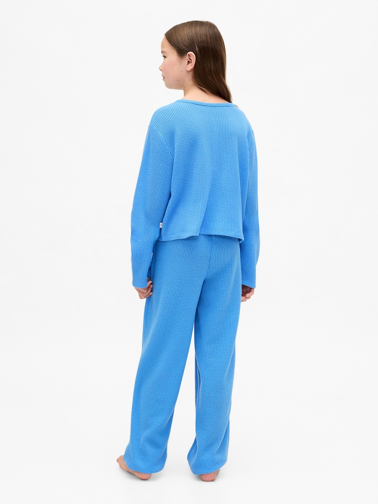 Kids Recycled Waffle PJ Set