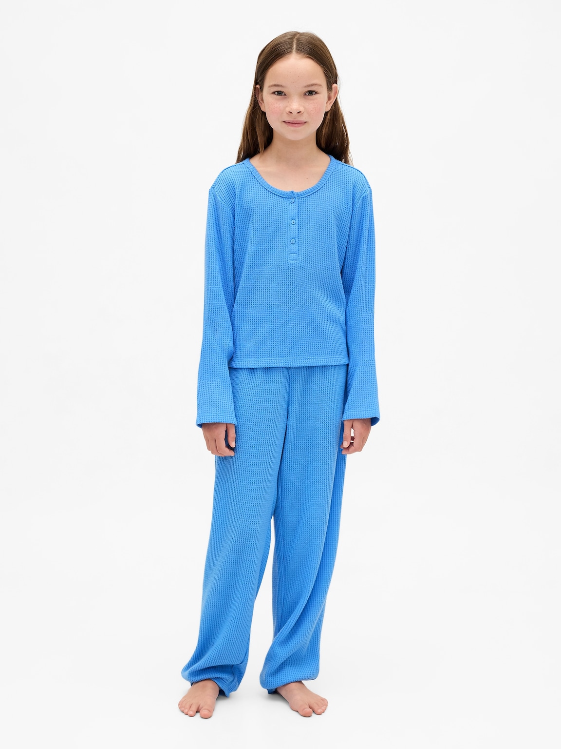 Kids Recycled Waffle PJ Set