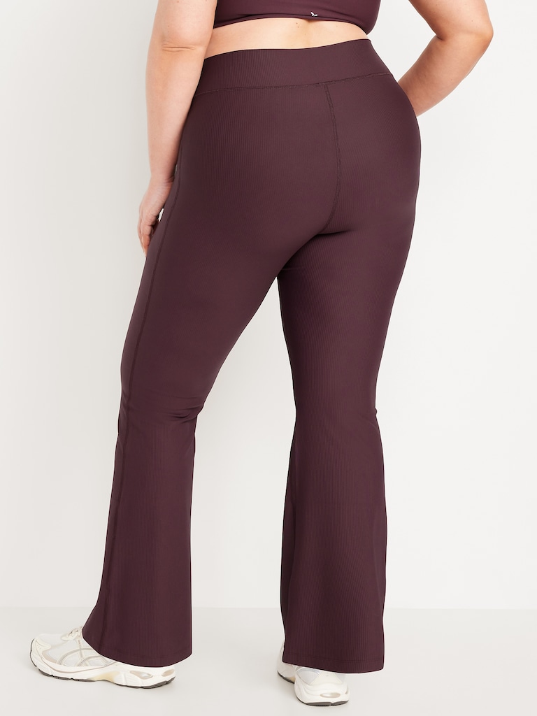 Extra High-Waisted PowerSoft Rib Flare Leggings