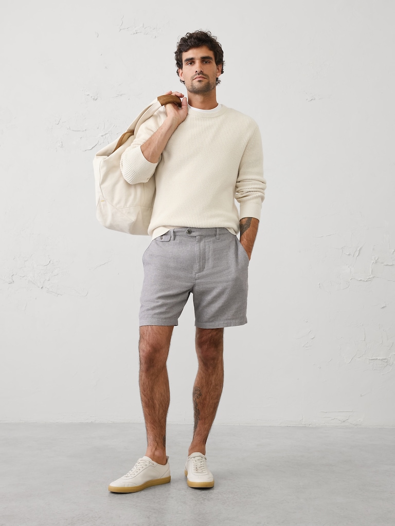Slim-Fit 7" Linen-Blend Short