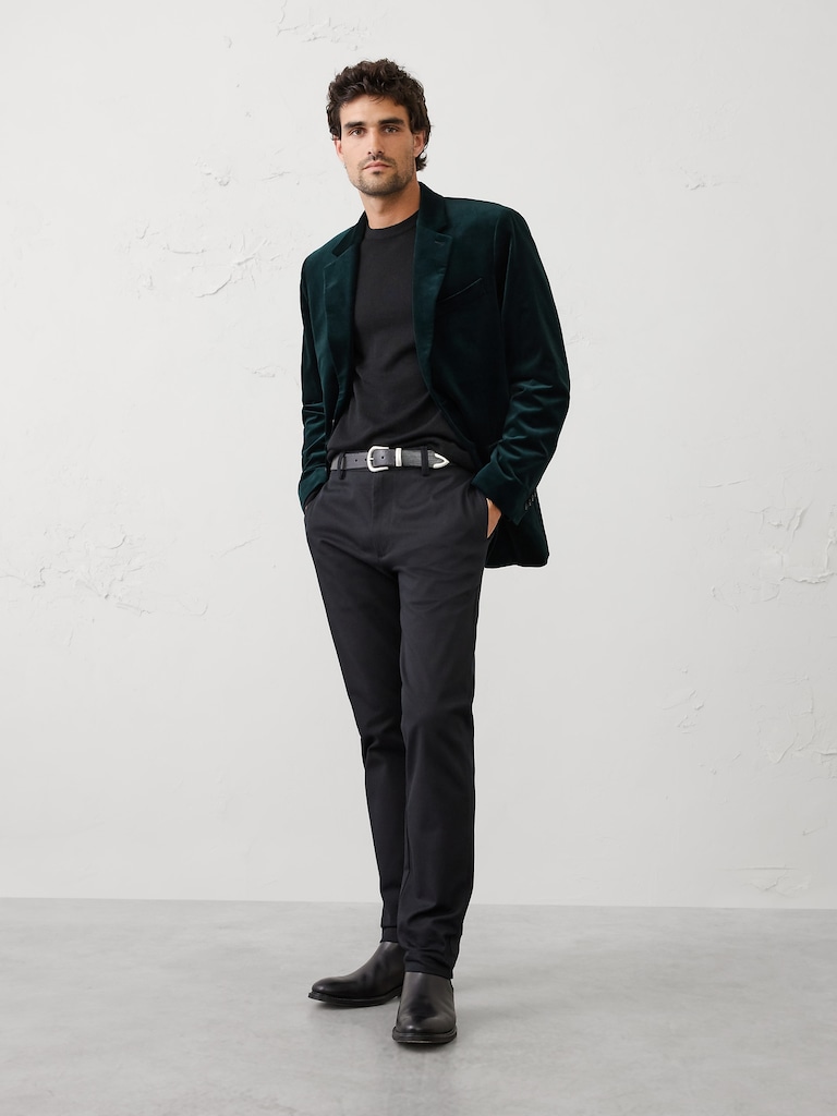 Tailored-Fit Velvet Jacket