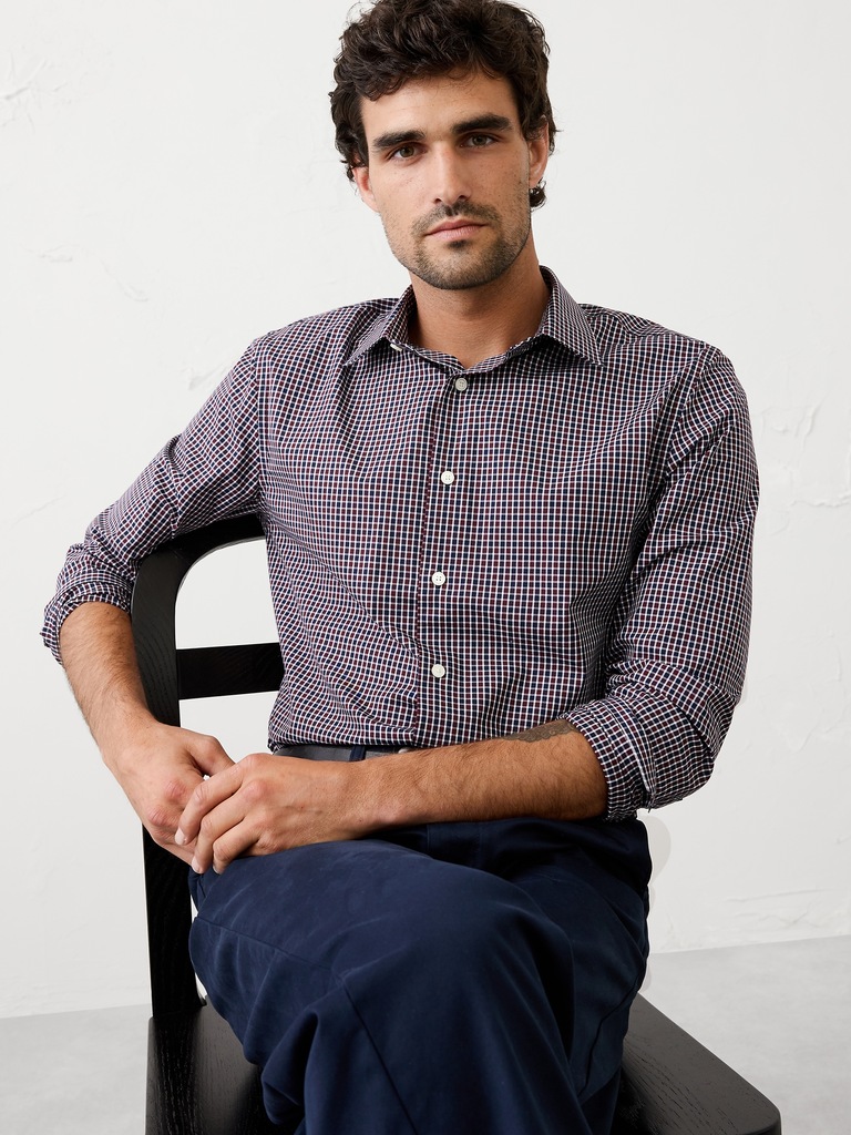 Slim-Fit Untucked Dress Shirt