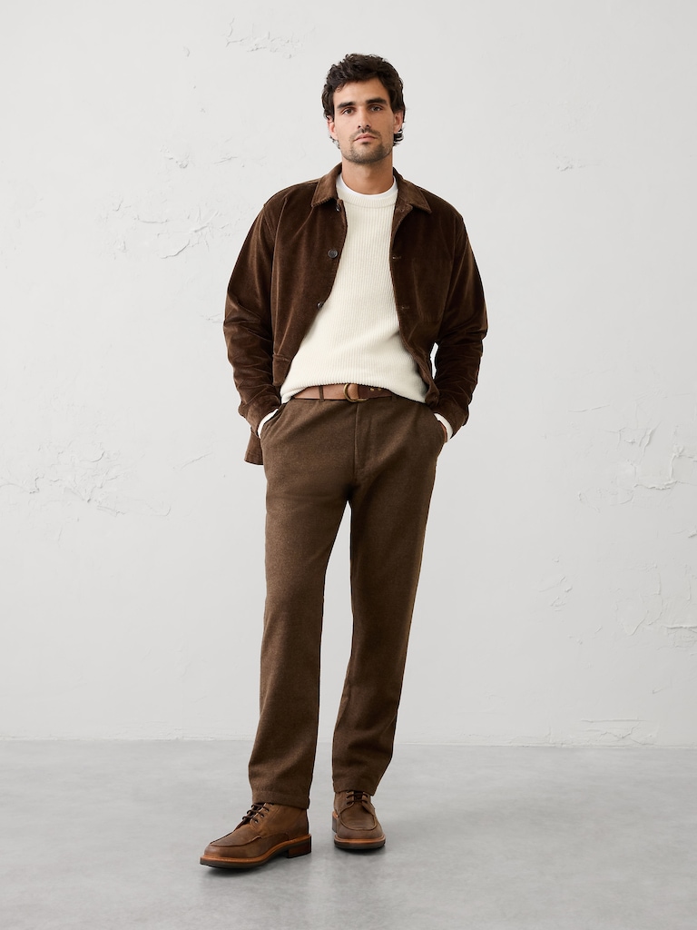 Slim-Fit Brushed Pant