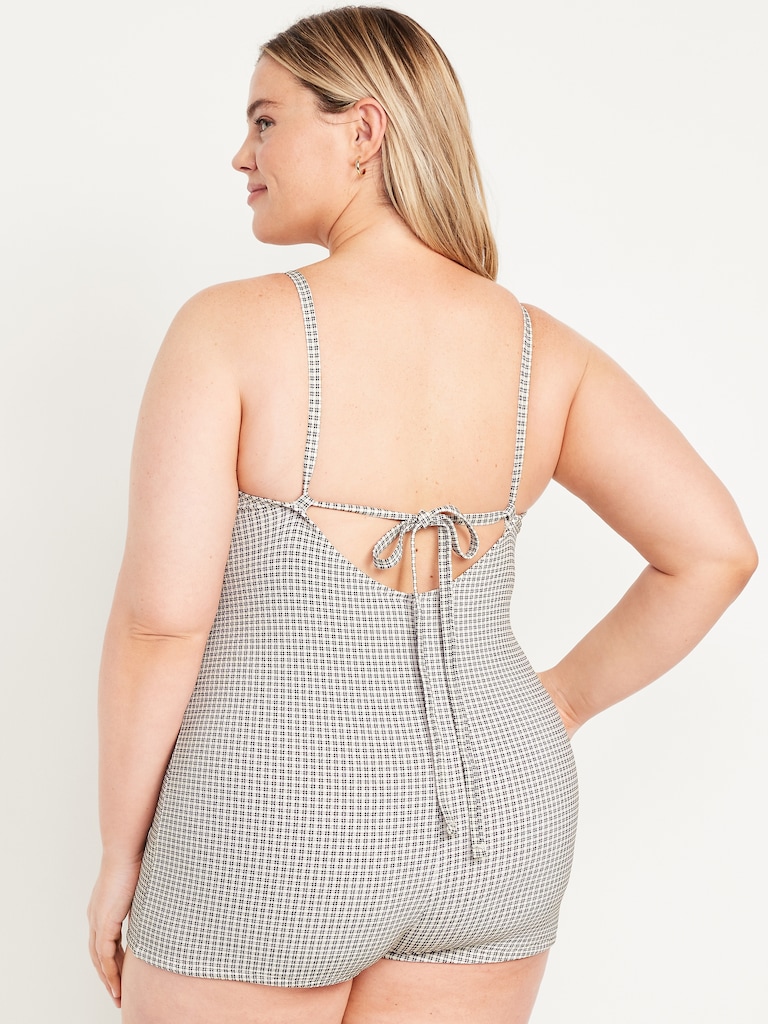 Textured Swim Romper -- 2.5-inch inseam