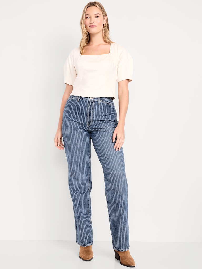 High-Waisted OG Loose Rigid Jeans