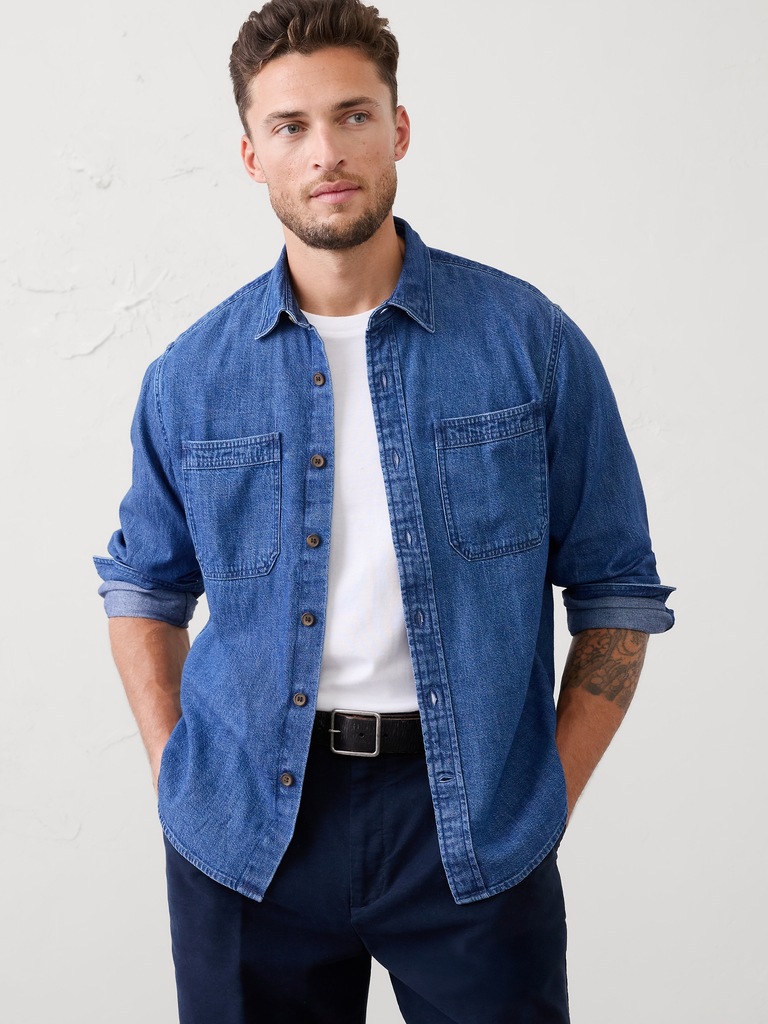 Standard-Fit Heritage Denim Shirt