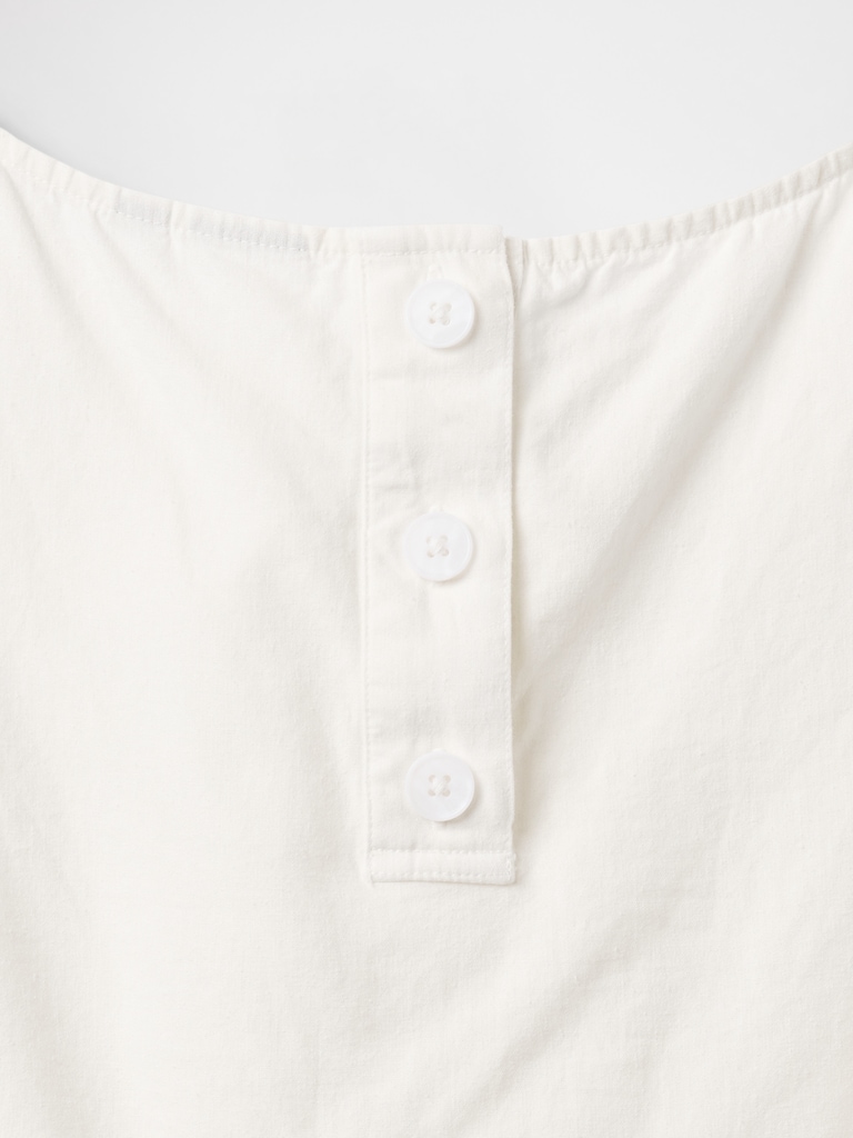 Linen-Blend Crop Shell Tank Top