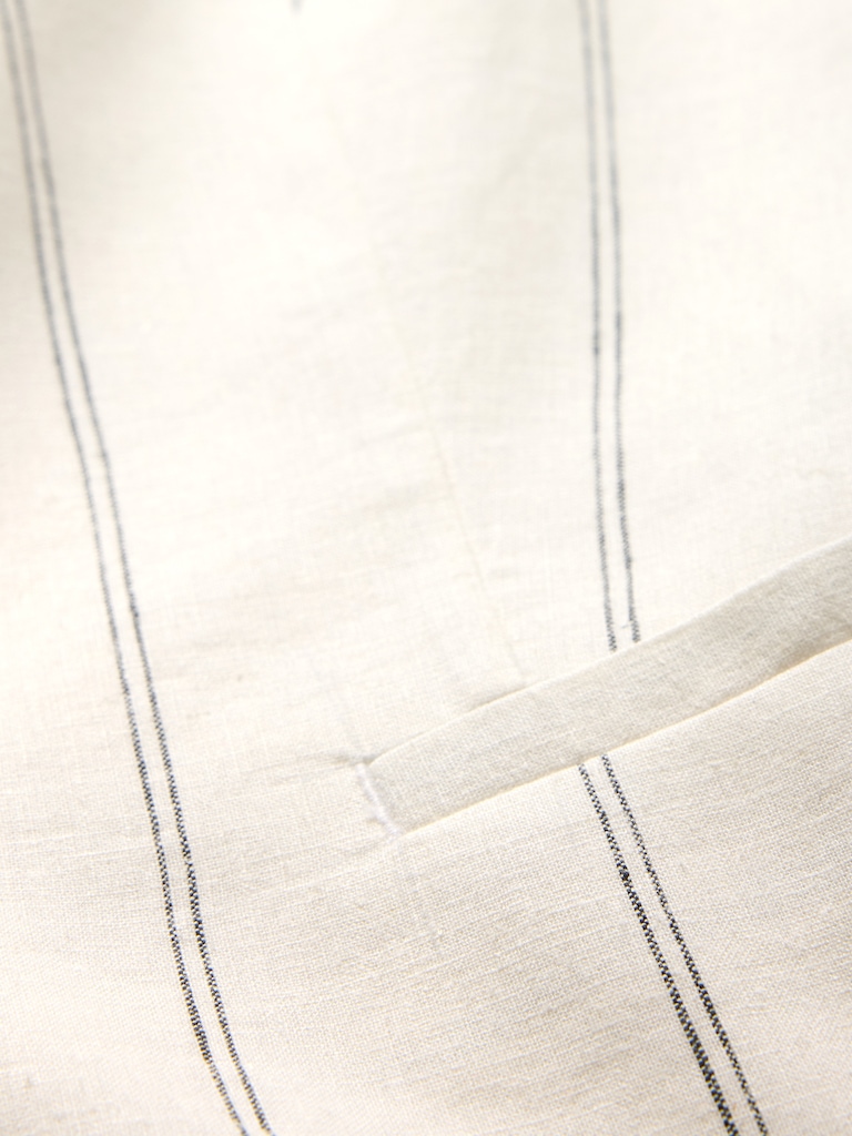 Linen-Blend Longline Vest