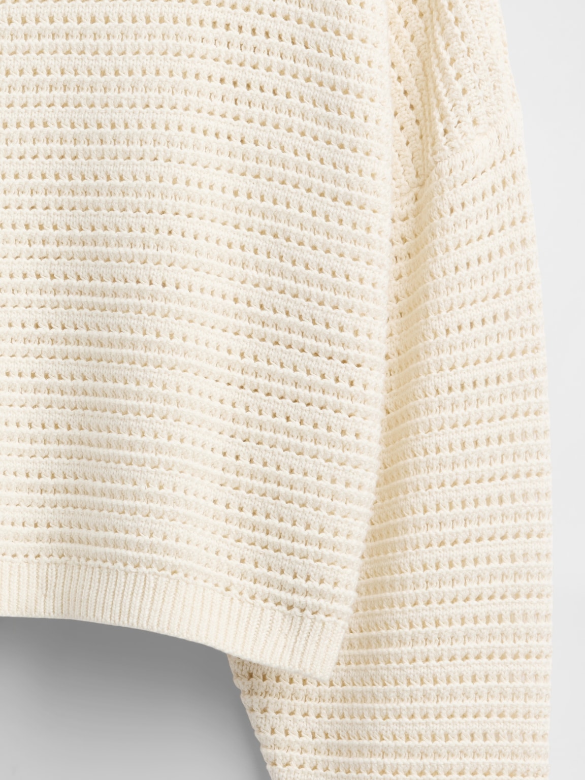 Crochet Boatneck Crop Sweater