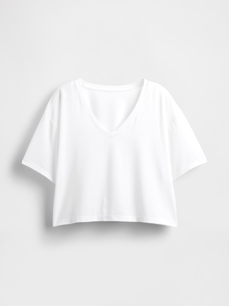 GapFit Breathe V-Neck Crop T-Shirt
