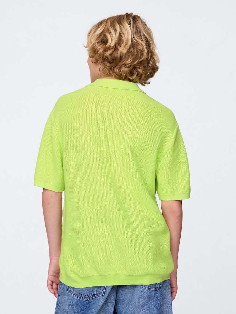 Kids Relaxed Polo Sweater Shirt