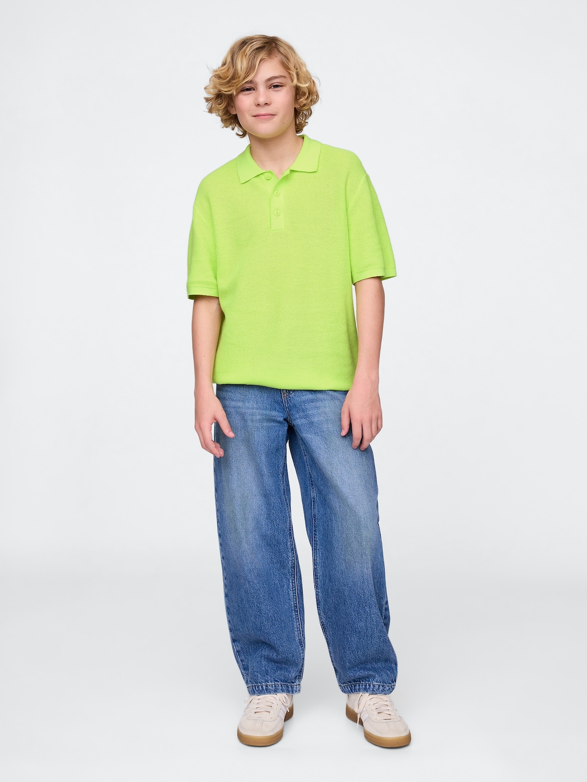 Kids Relaxed Polo Sweater Shirt