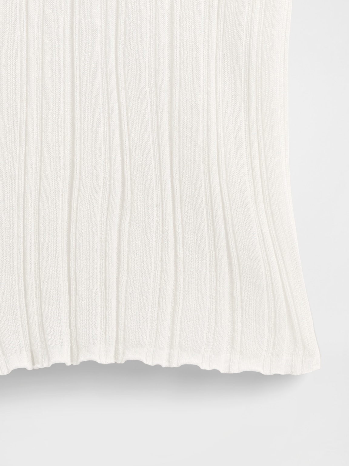 Sheer Rib Henley Sweater