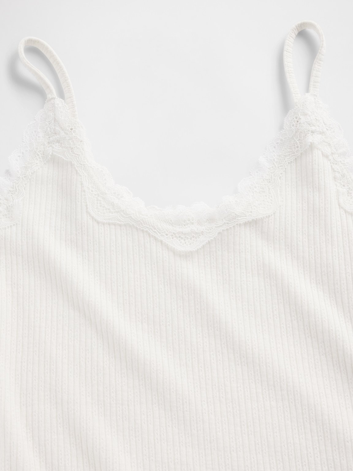 Lace-Trim Pointelle Cami