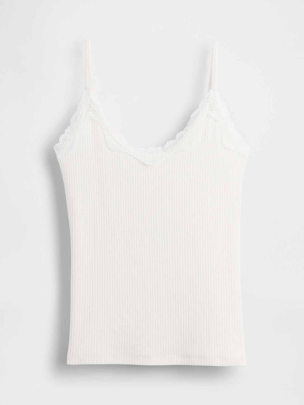 Lace-Trim Pointelle Cami