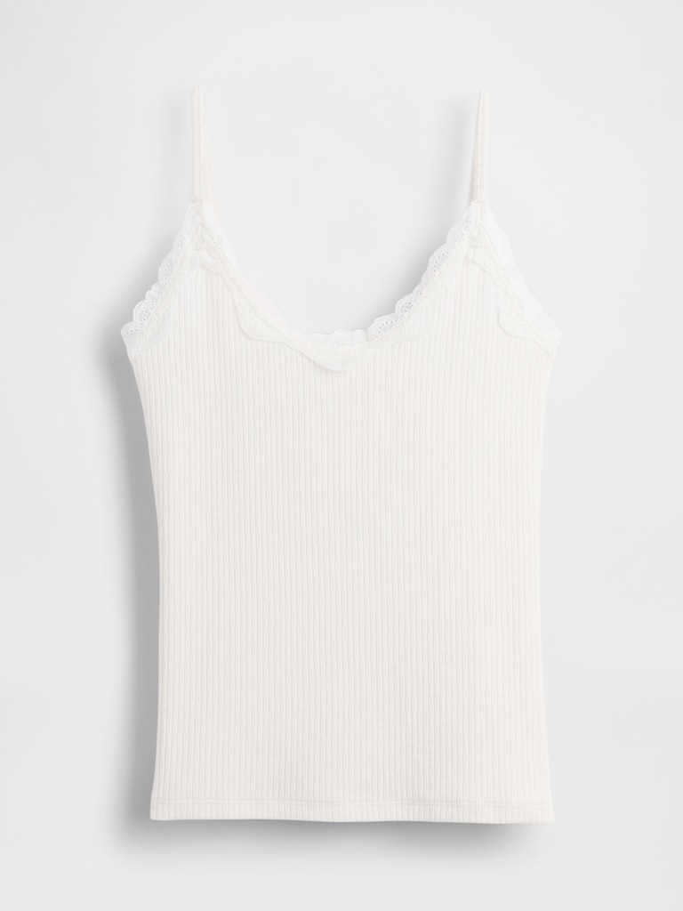 Lace-Trim Pointelle Cami