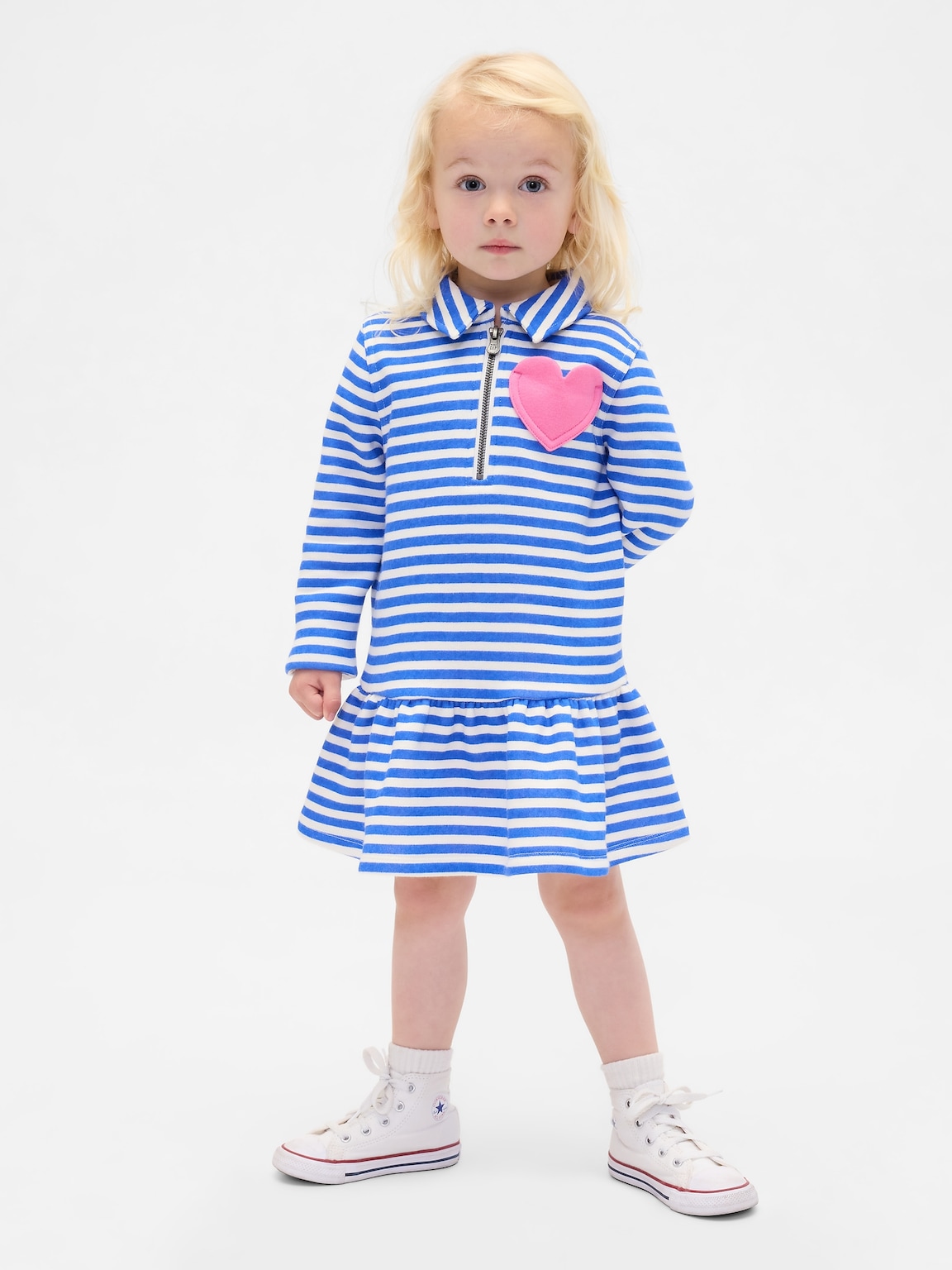 Baby & Toddler Half-Zip Pullover Sweatshirt Dress