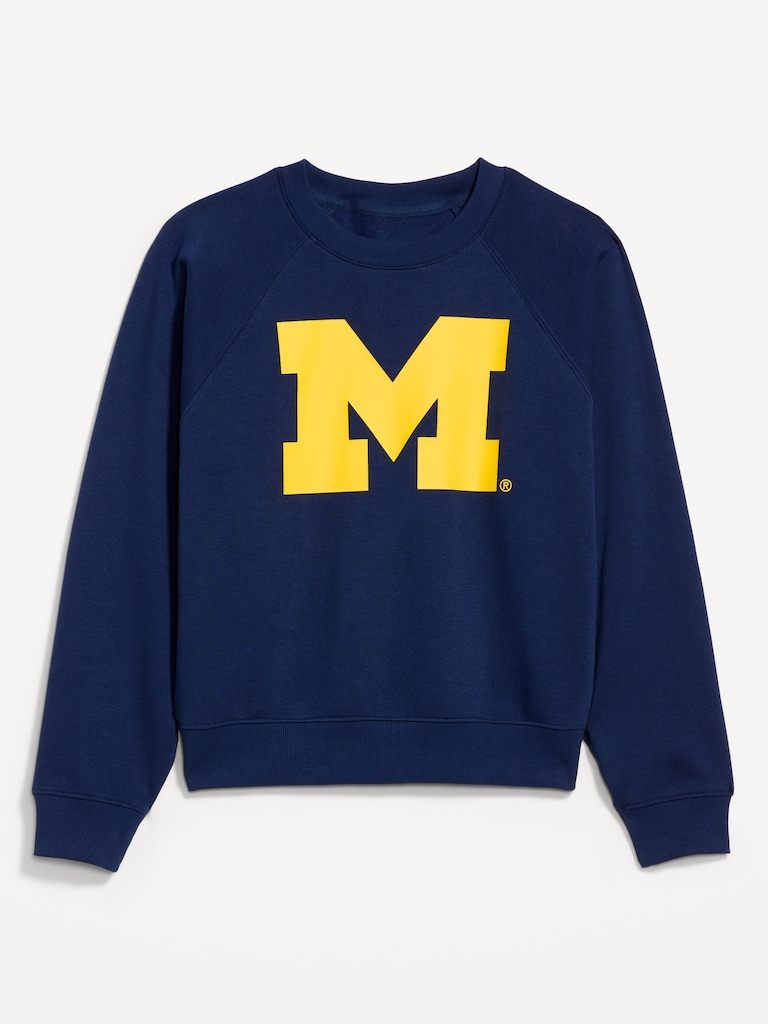 College Crew-Neck Sweatshirt for Women