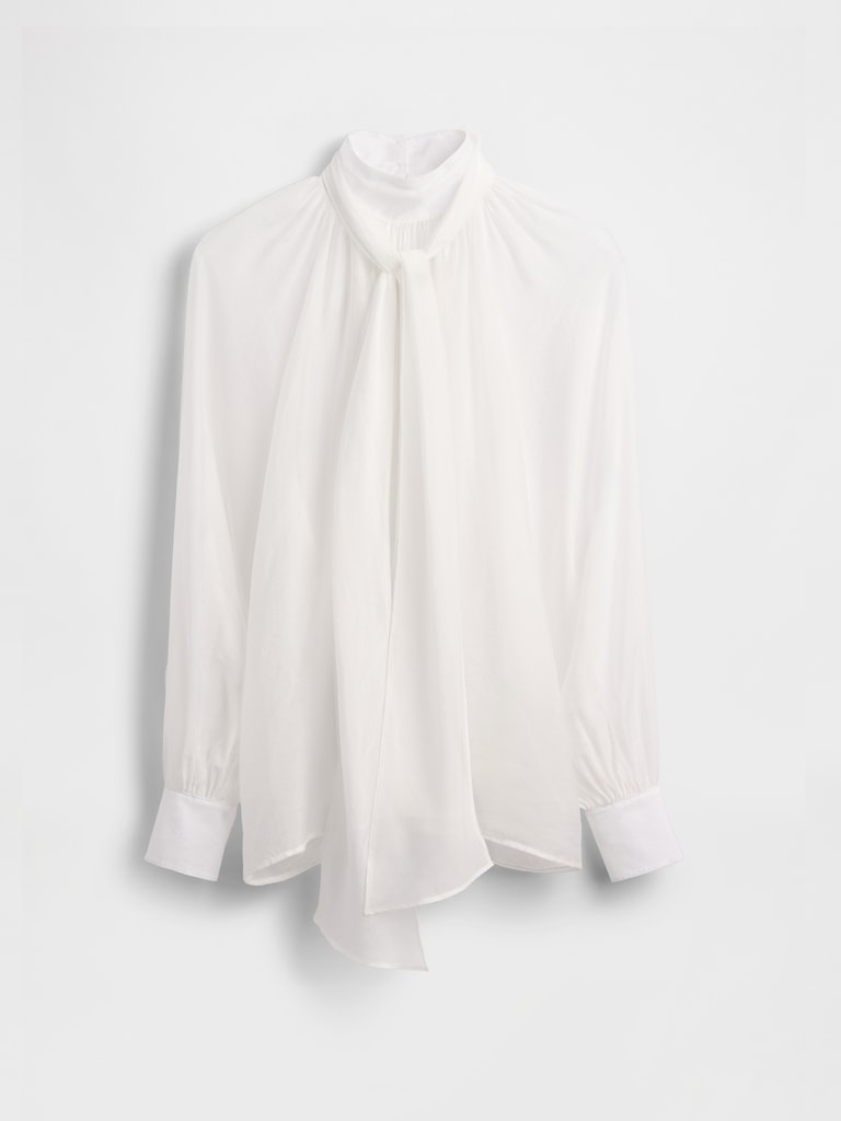 GapStudio Sheer Bow Shirt