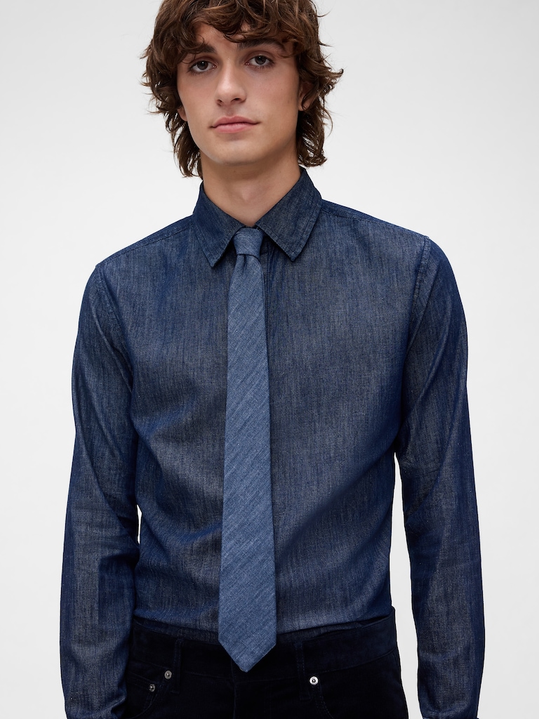 GapStudio Chambray Skinny Tie