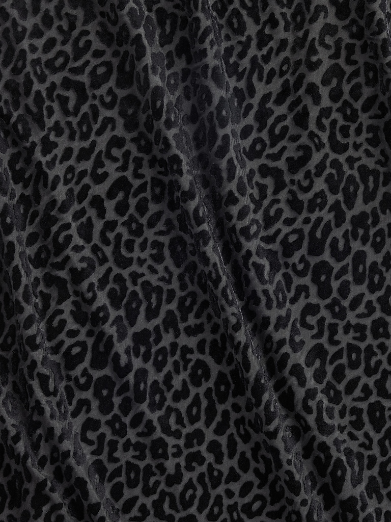 GapStudio Burnout Velvet Leopard Slip Dress