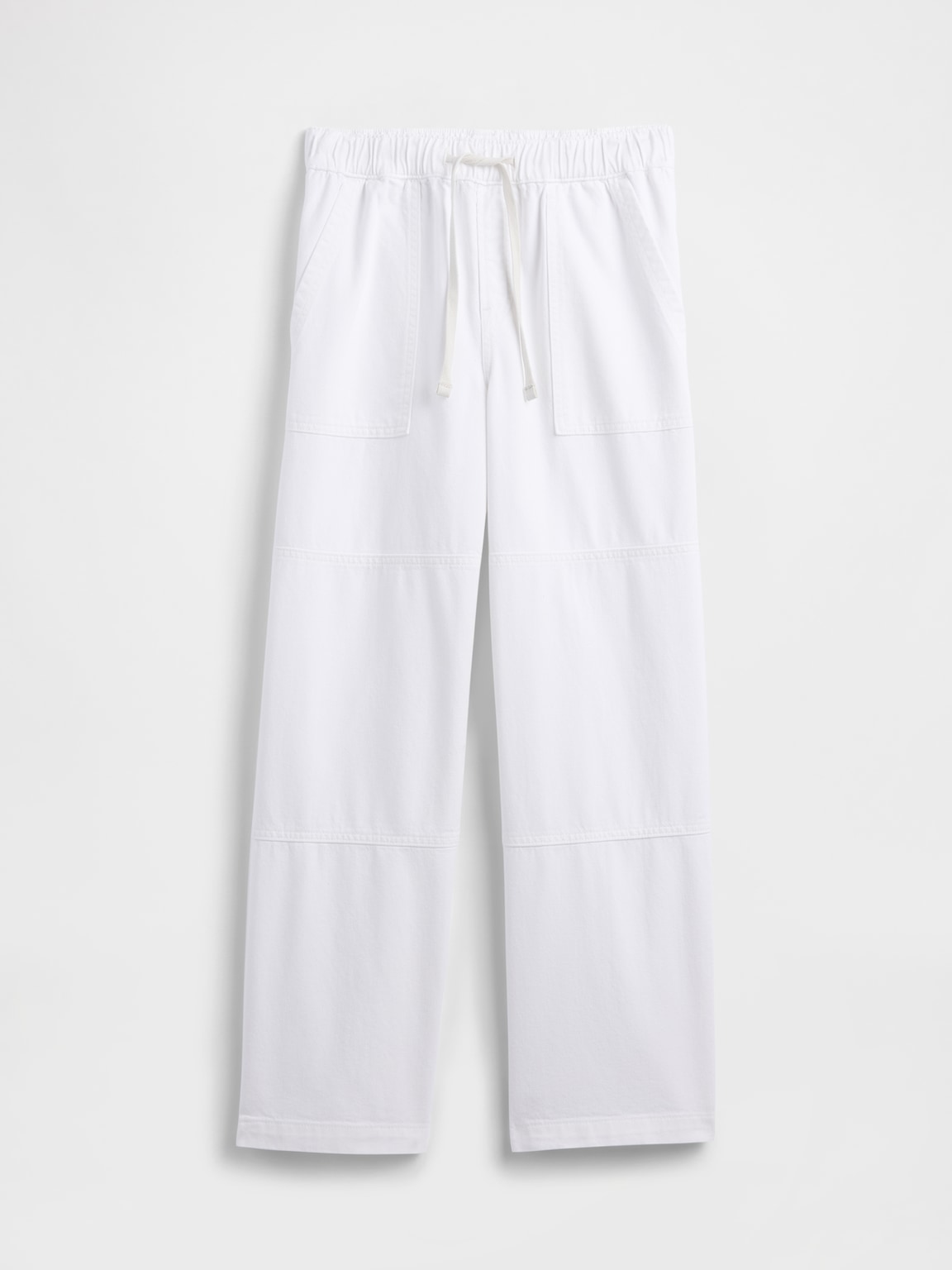 High Rise Pull-On Wide-Leg Utility Jeans
