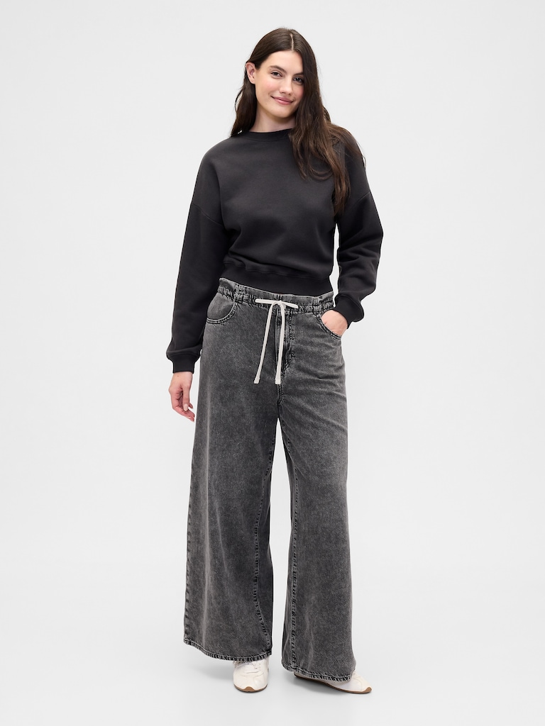 Mid Rise Pull-On SuperLight Baggy Jeans