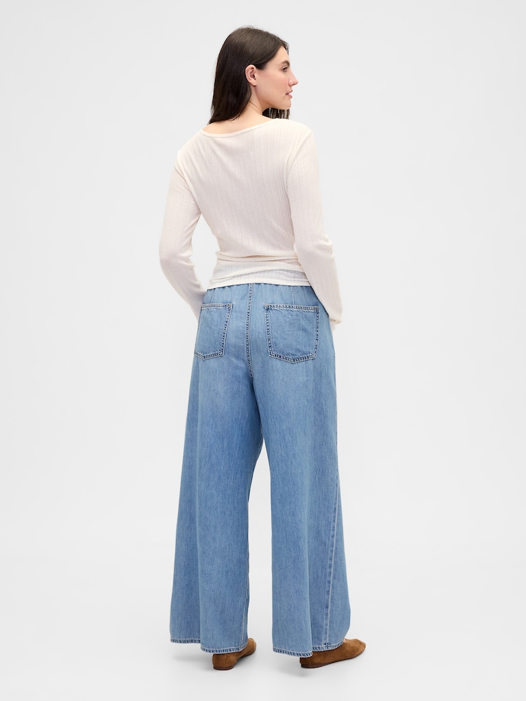 Mid Rise Pull-On SuperLight Baggy Jeans