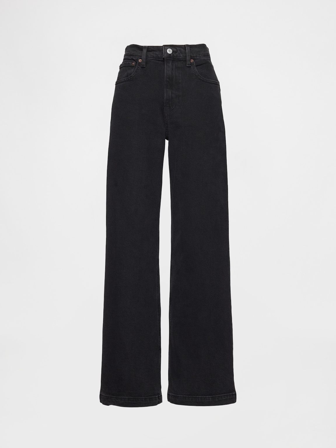 High Rise Stride Wide-Leg Jeans